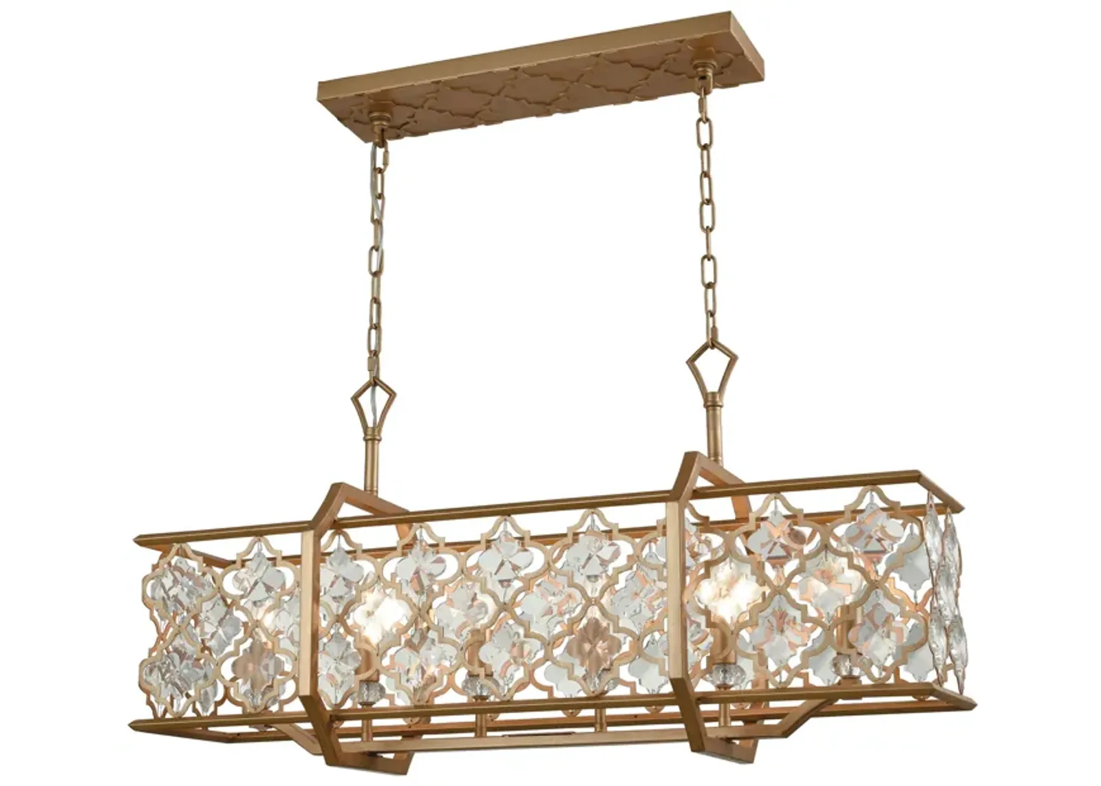 Armand 35" Wide 6-Light Gold Chandelier