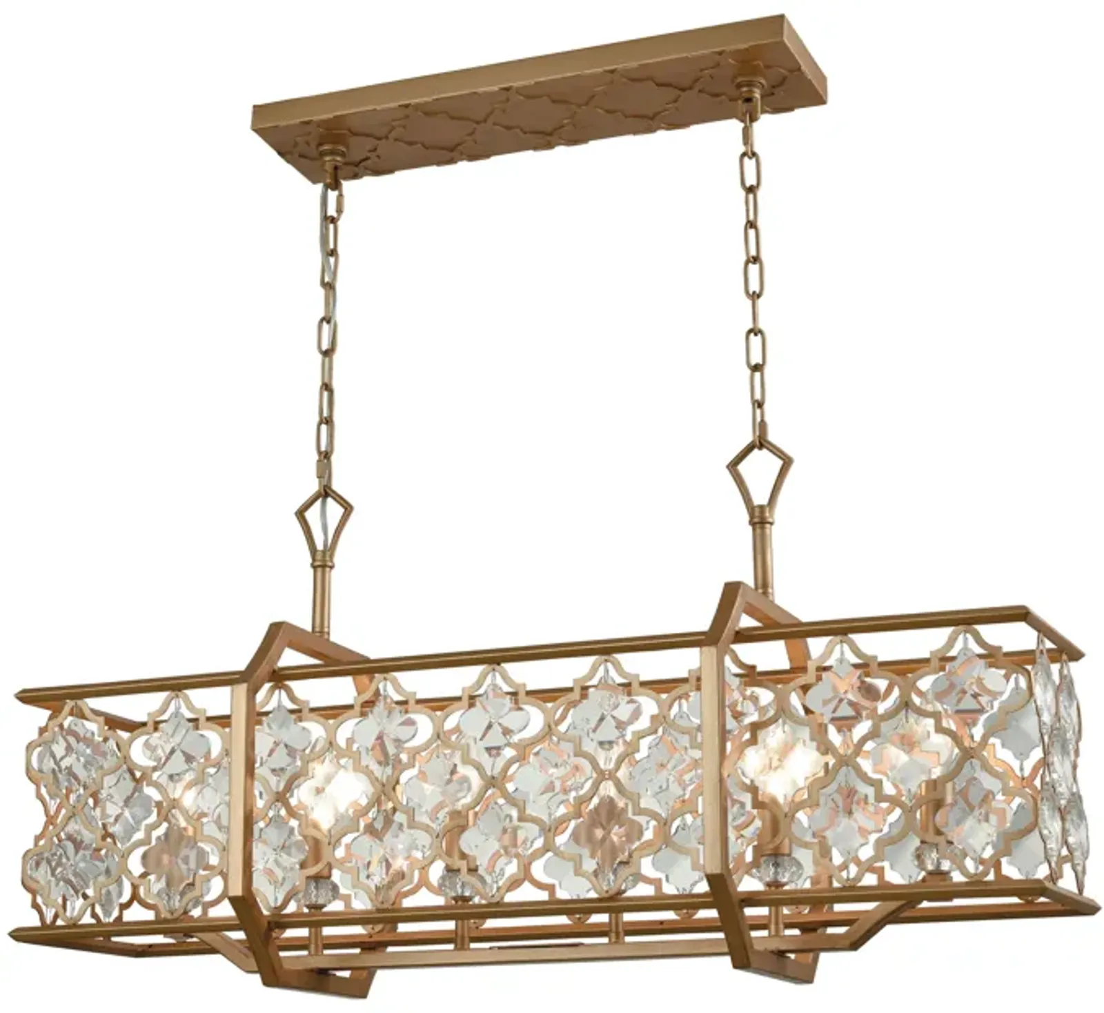 Armand 35" Wide 6-Light Gold Chandelier