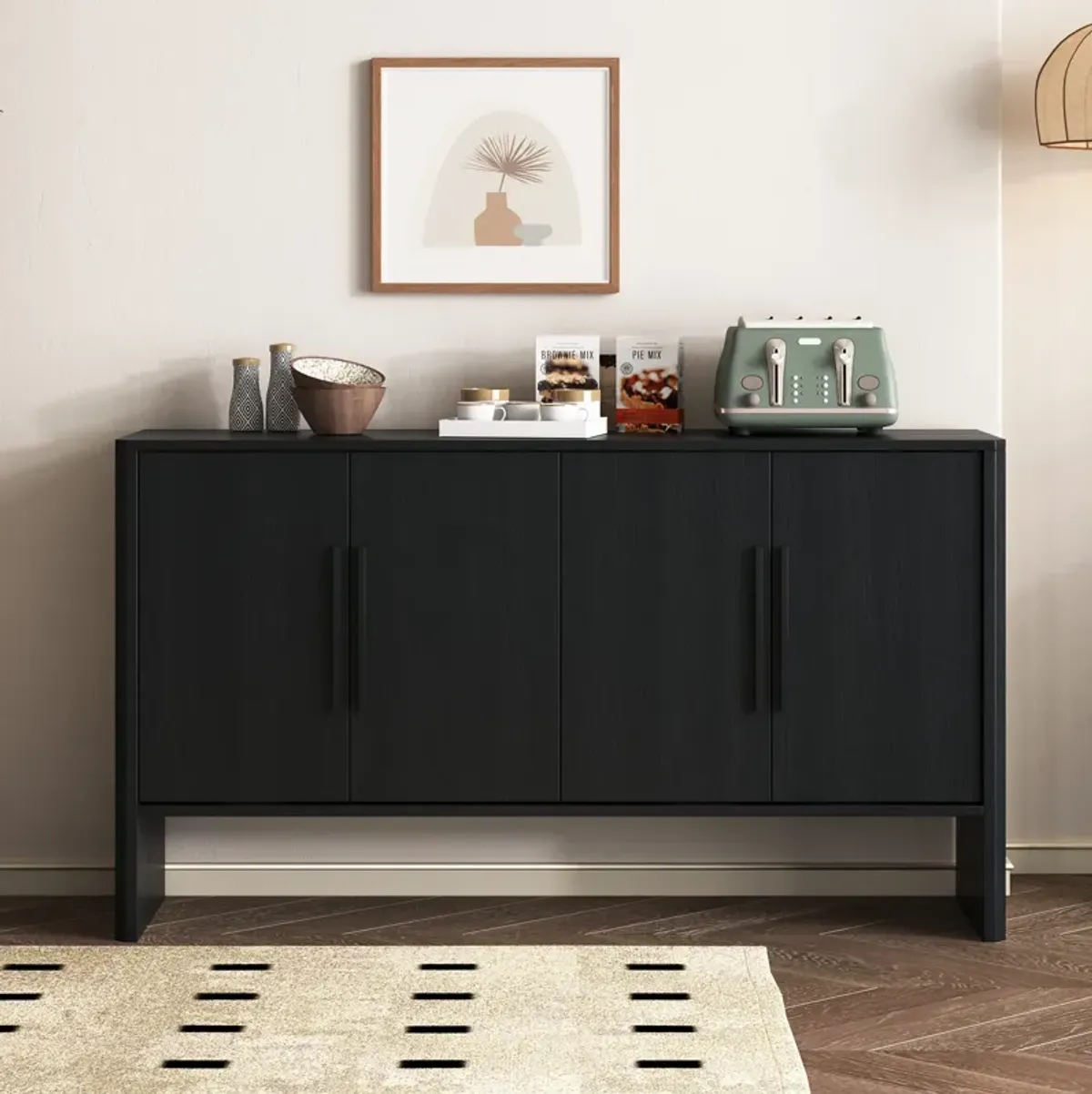 Merax Retro Sideboard Cabinet with Adjustable Shelves