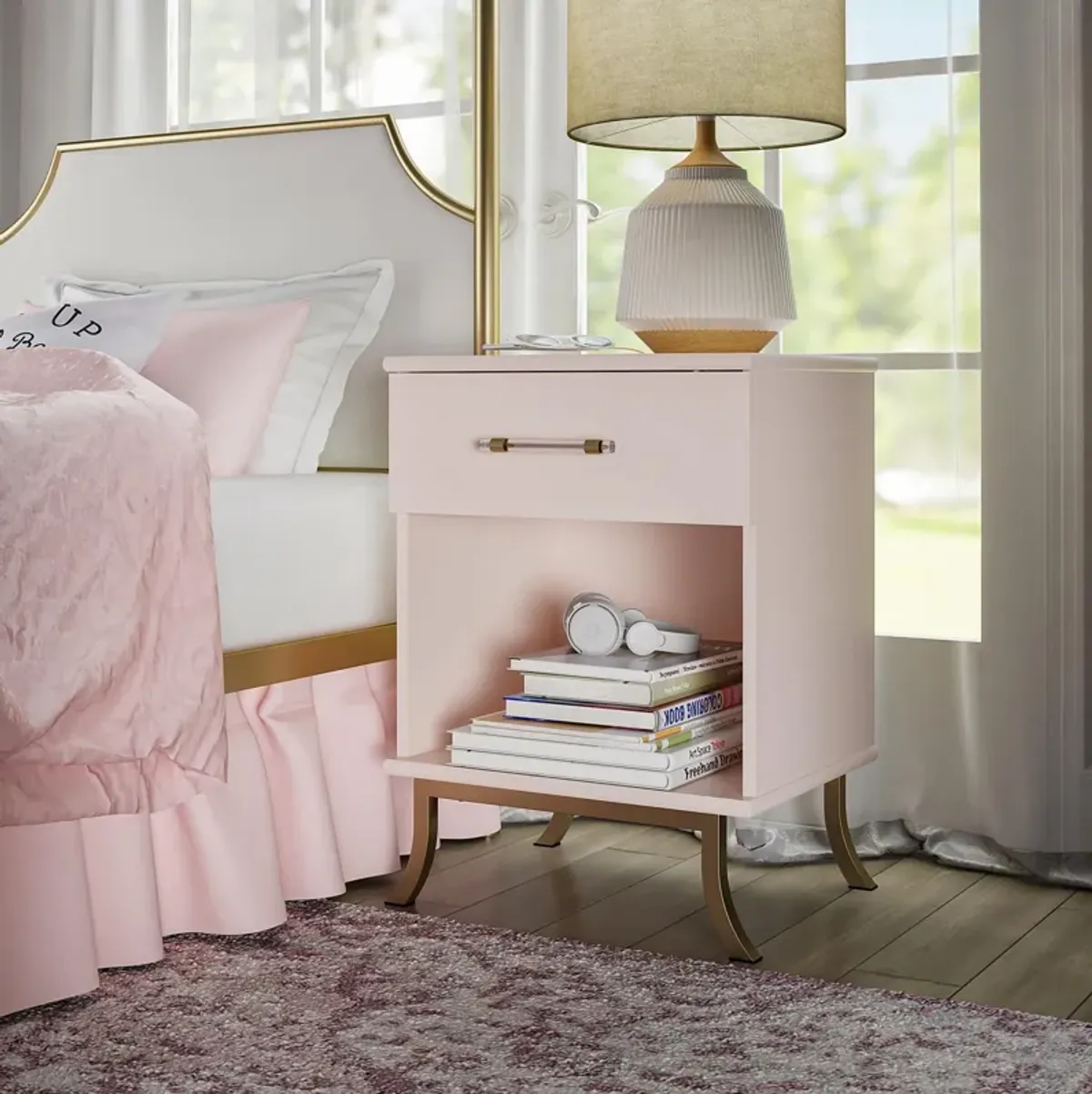 Little Seeds Monarch Hill Clementine Nightstand, Pale Dogwood