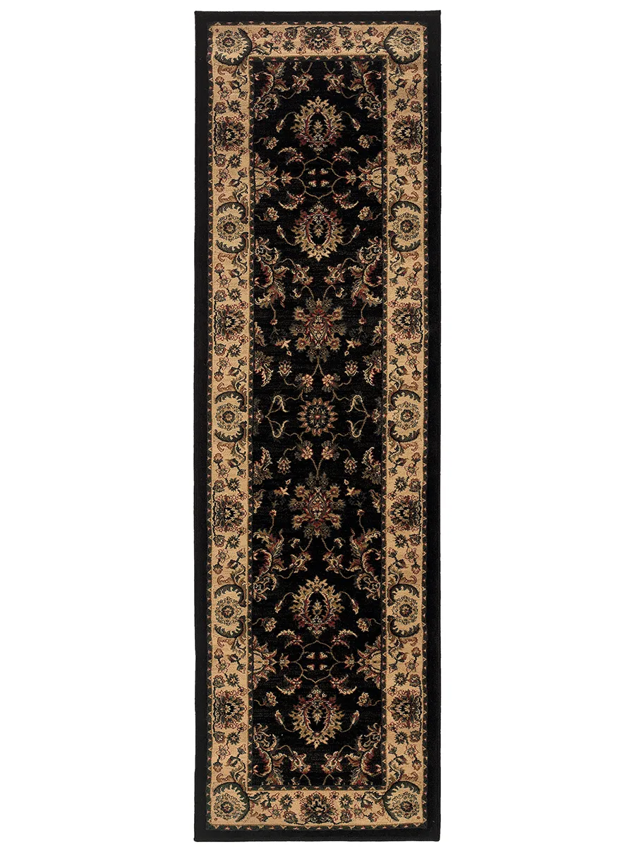 Ariana 2'3" x 7'9" Black Rug