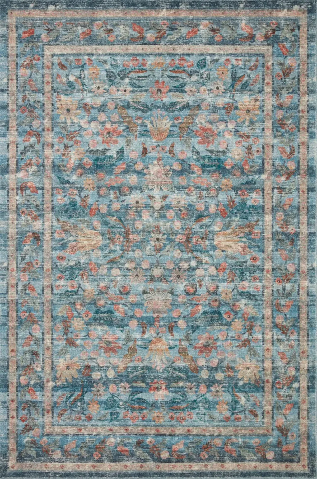 Courtyard COU03 Blue 8'6" x 11'6" Rug