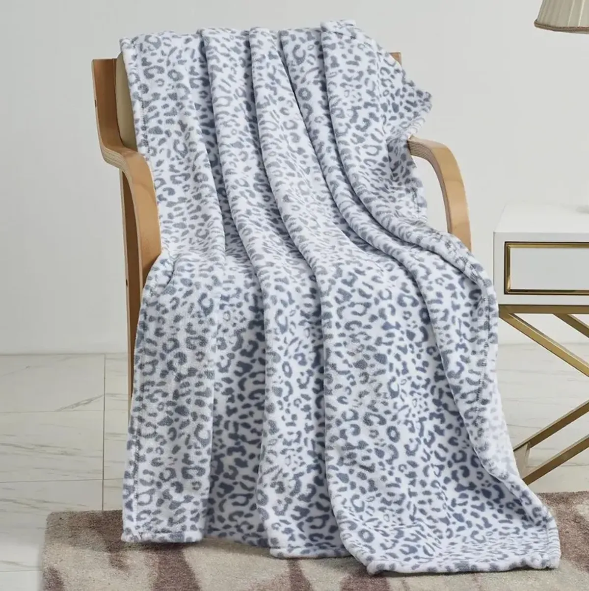 Plazatex Leo Micro plush Decorative All Season Multi Color 50" X 70" Throw Blanket