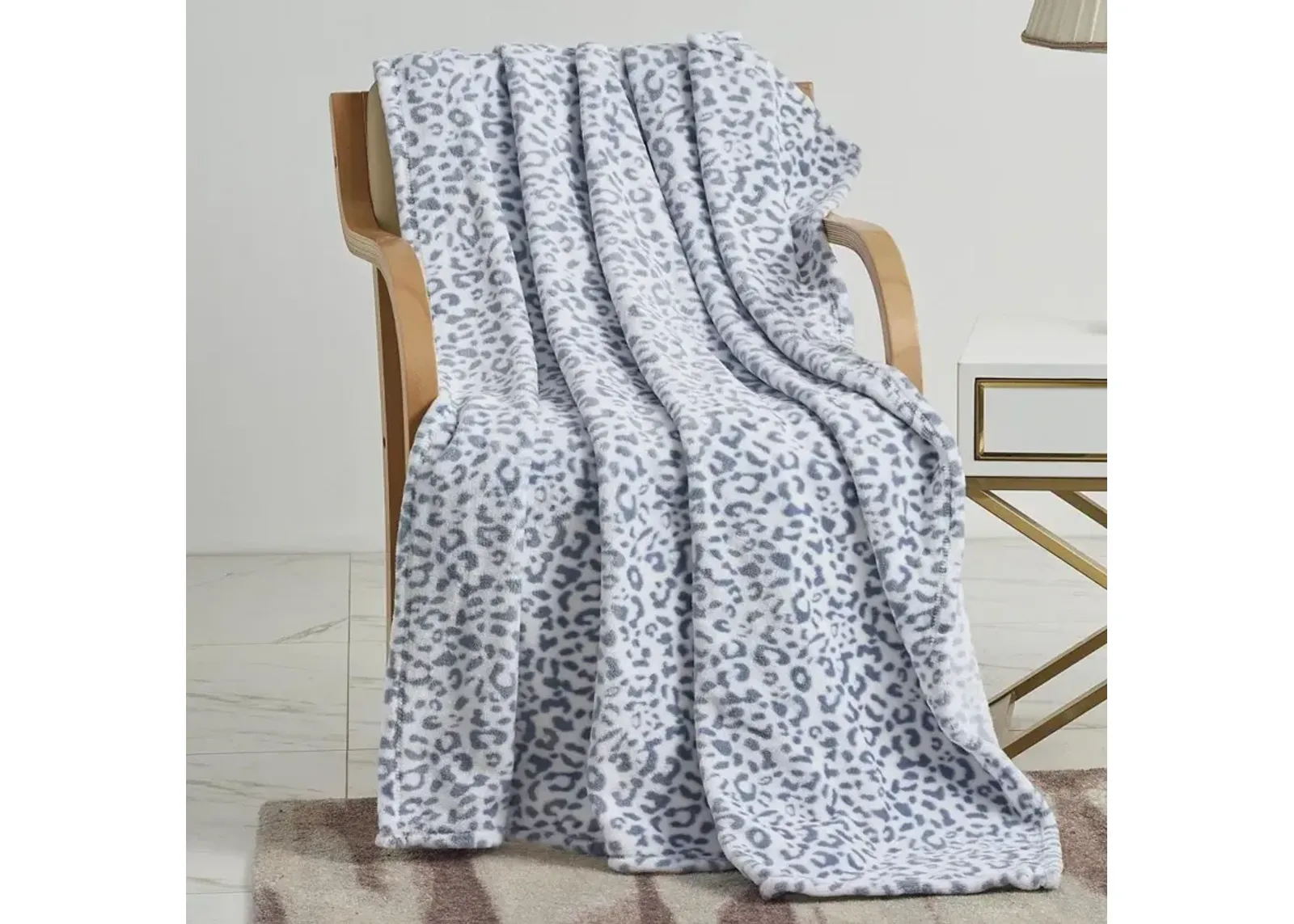 Plazatex Leo Micro plush Decorative All Season Multi Color 50" X 70" Throw Blanket