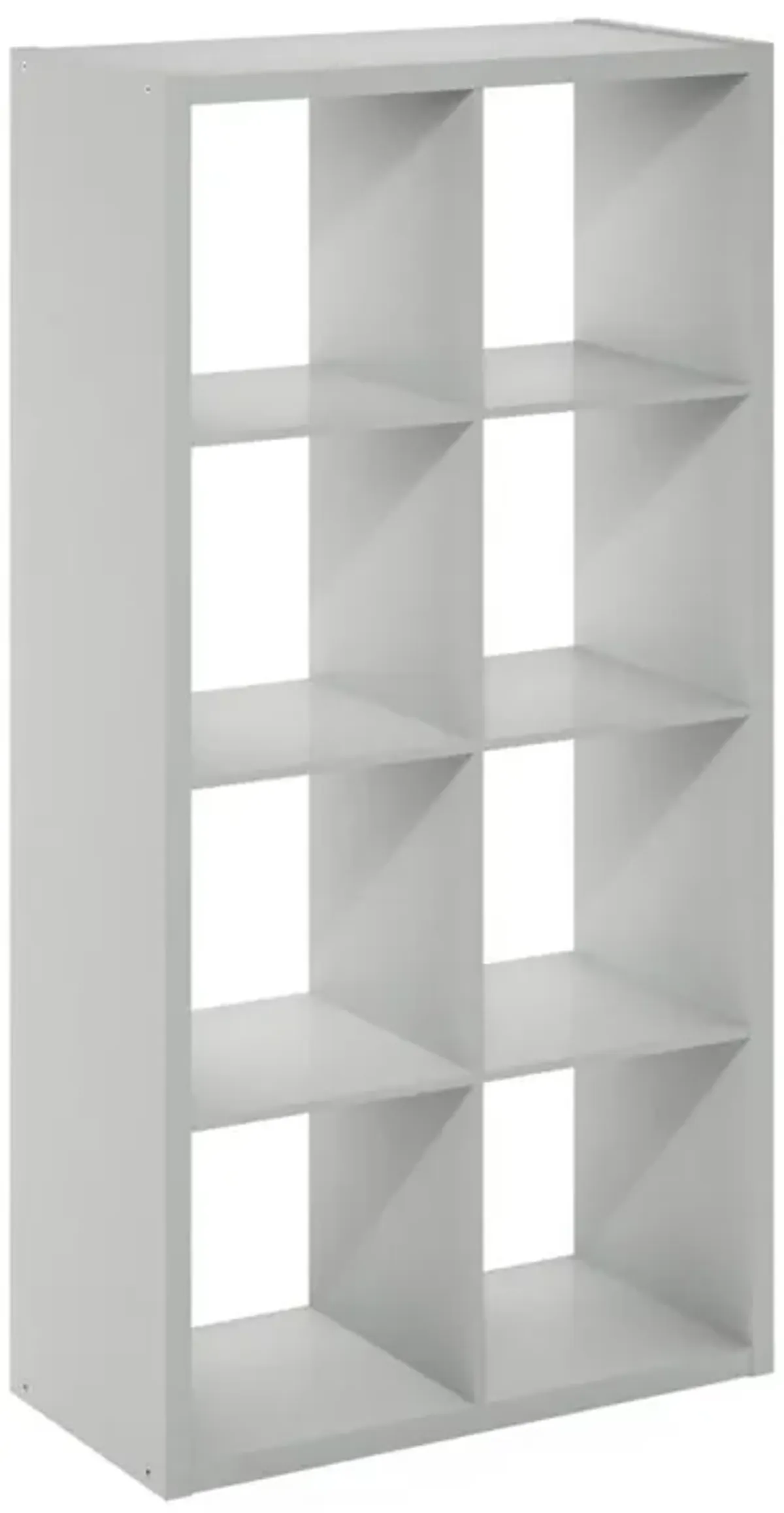 Furinno Cubicle Open Back Decorative Cube Storage Organizer, 8-Cube, Light Grey