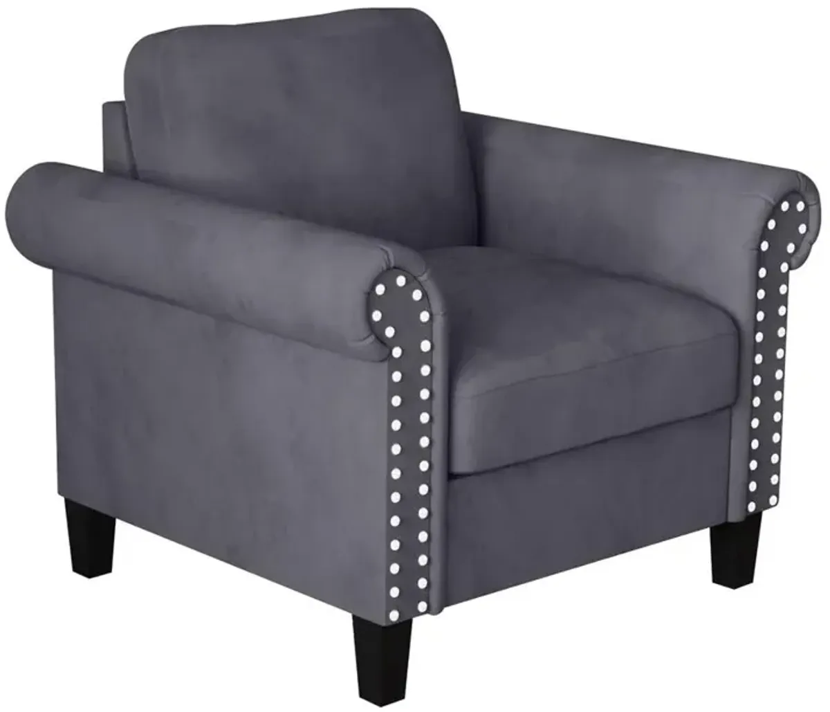 New Classic Furniture Alani Accent Chair-Gray