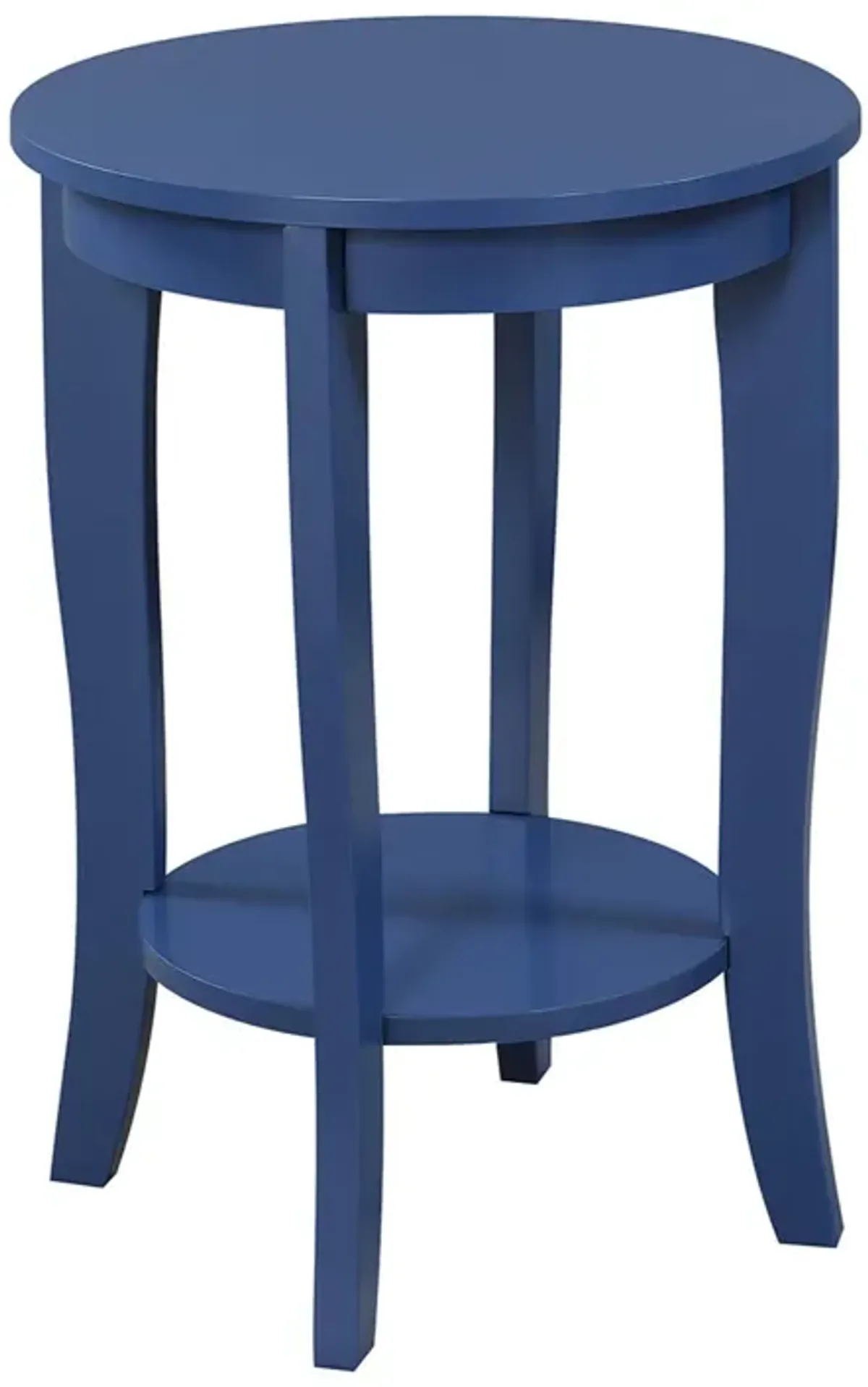 Convenience Concepts American Heritage Round End Table, Cobalt Blue