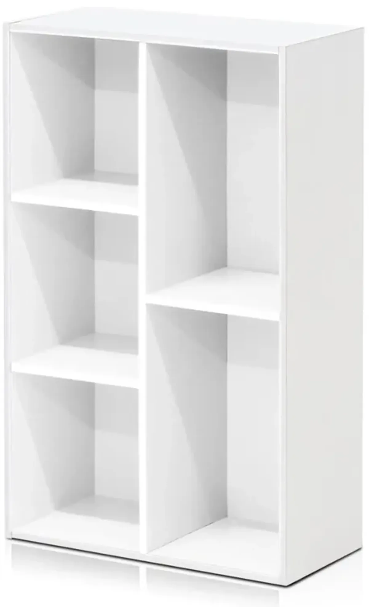 Furinno Luder Bookcase / Book / Storage , 5-Cube, White