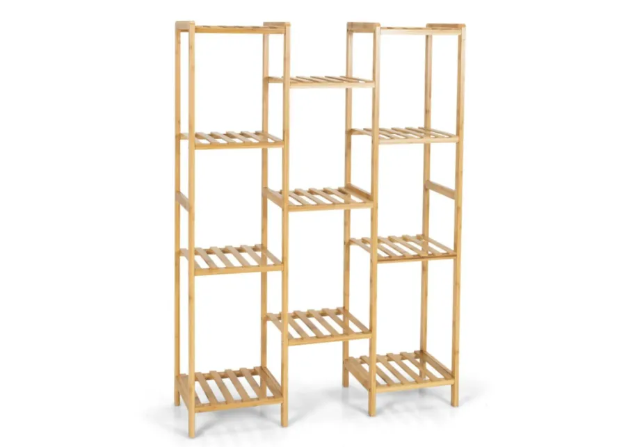 Hivvago 9/11-Tier Bamboo Plant Stand for Living Room Balcony Garden