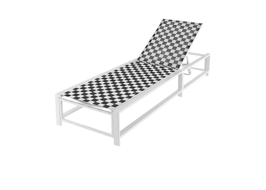 Hivvago Outdoor Adjustable Patio Chaise Lounge Chair with Wheels and Sturdy Metal Frame