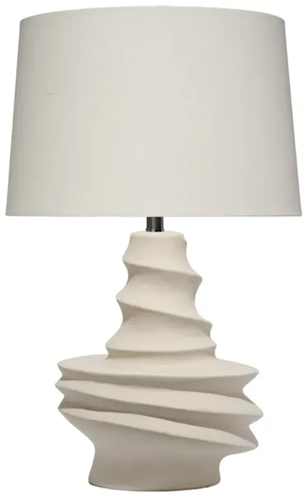 Liny Accent Table Lamp, Linen Shade, Modern Dynamic Ivory Base 29 Inch