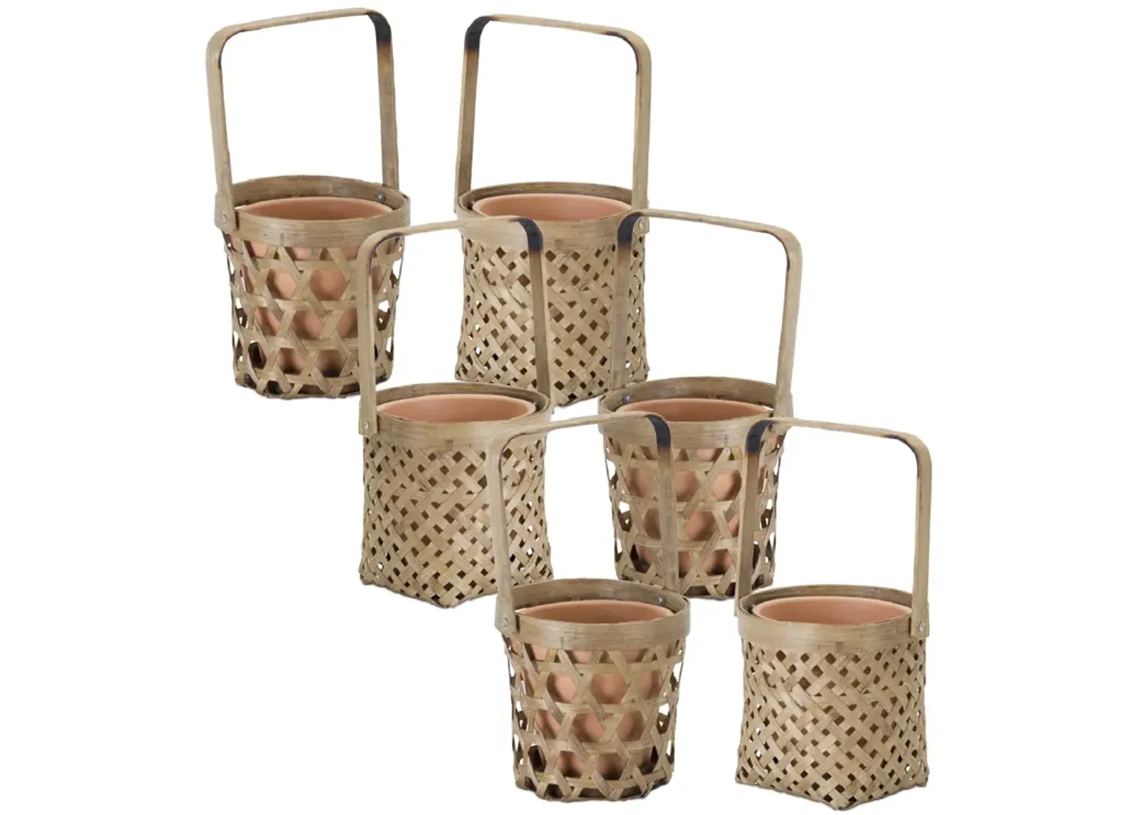 Basket/Pot Holder Set of 6 - Versatile Storage and Planter Organizers for Home