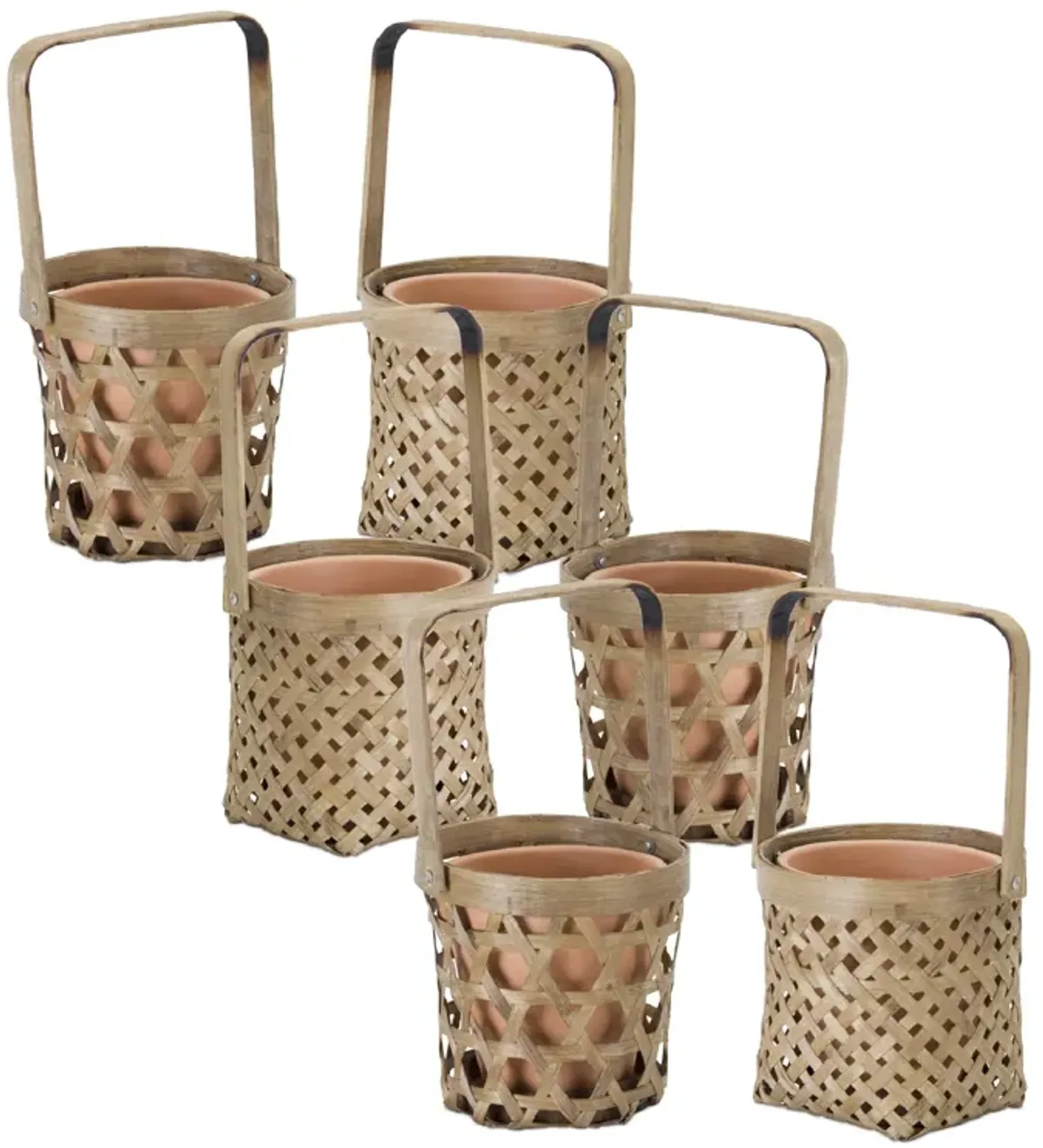 Basket/Pot Holder Set of 6 - Versatile Storage and Planter Organizers for Home