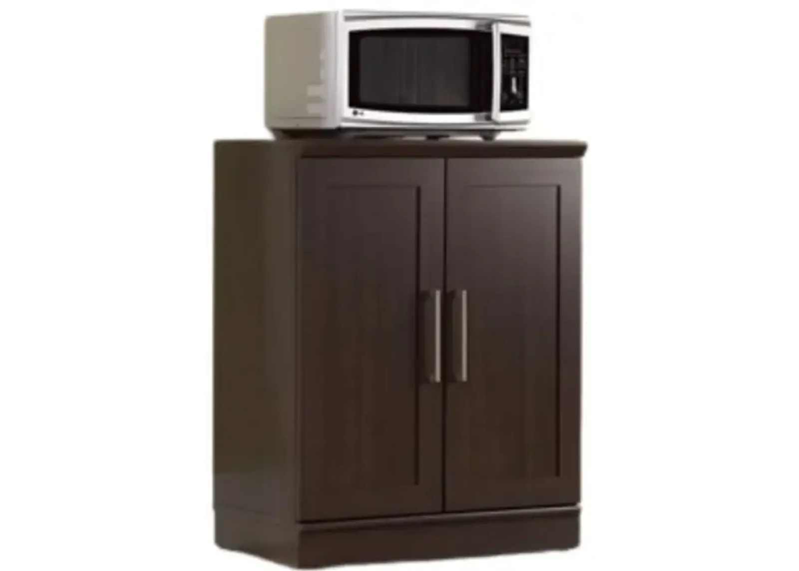 Hivvago Contemporary Kitchen Storage Microwave Cabinet in Dark Oak