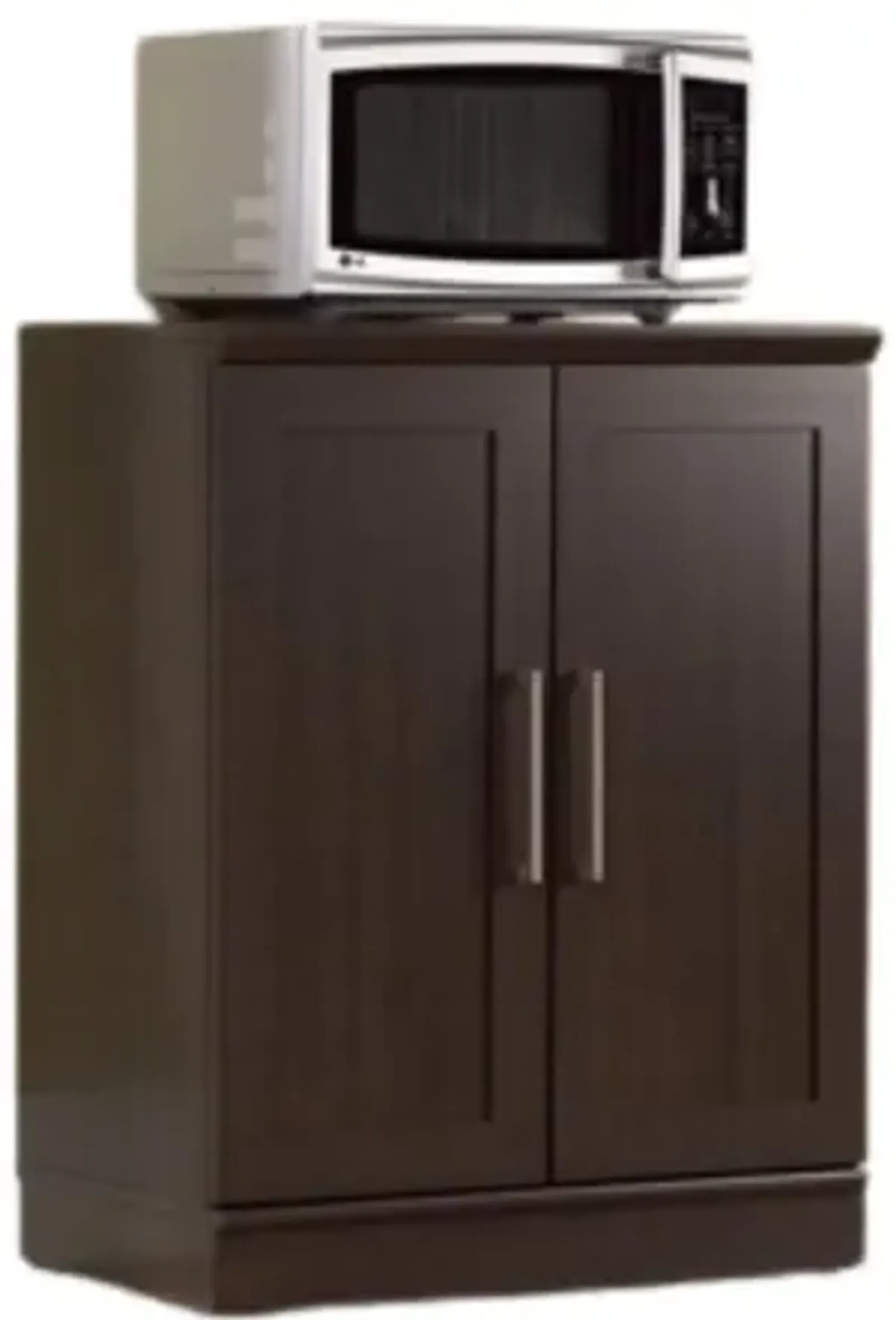 Hivvago Contemporary Kitchen Storage Microwave Cabinet in Dark Oak