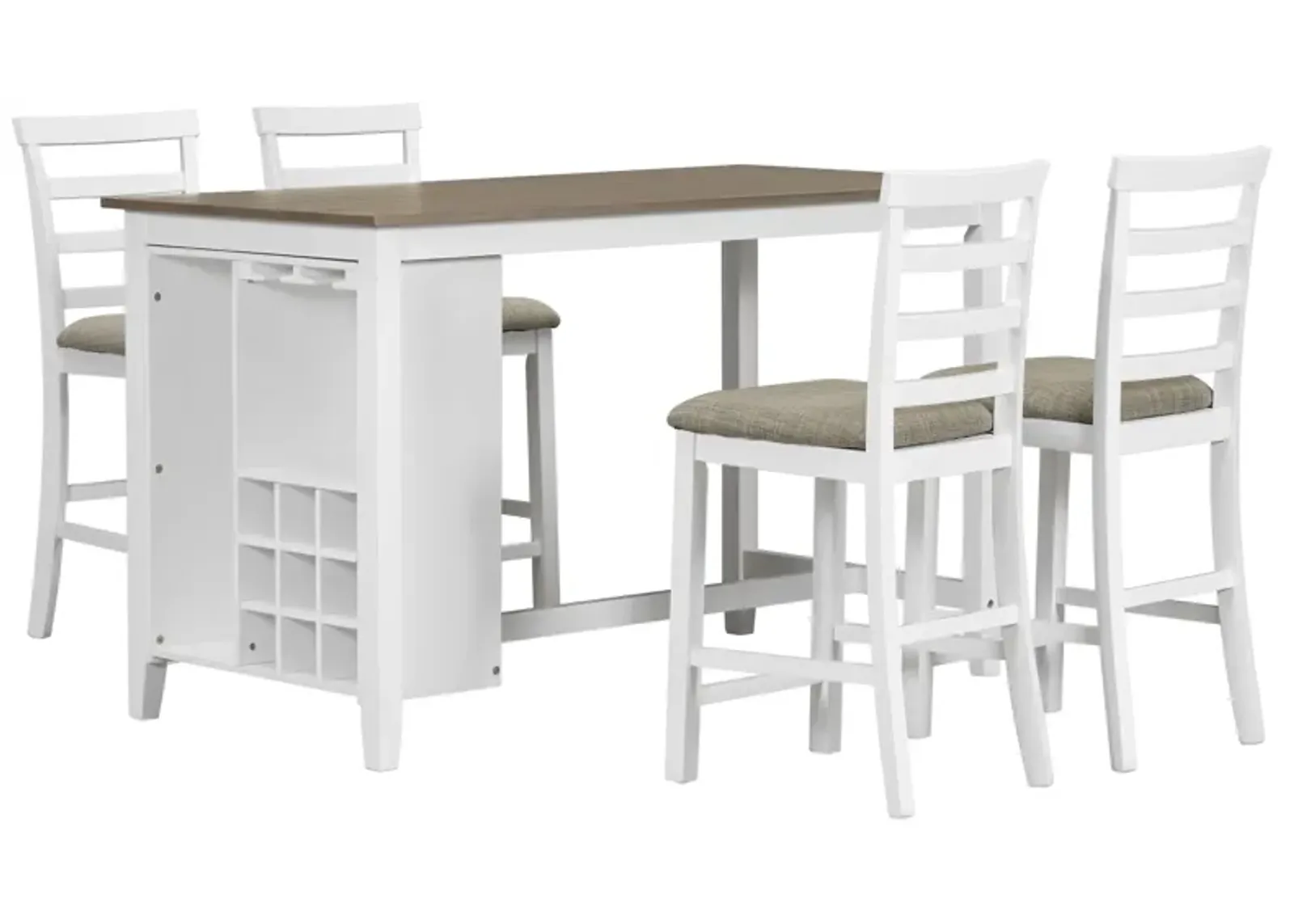 Merax 5-Piece Multi-Functional Dining Table Set with Padded Chairs