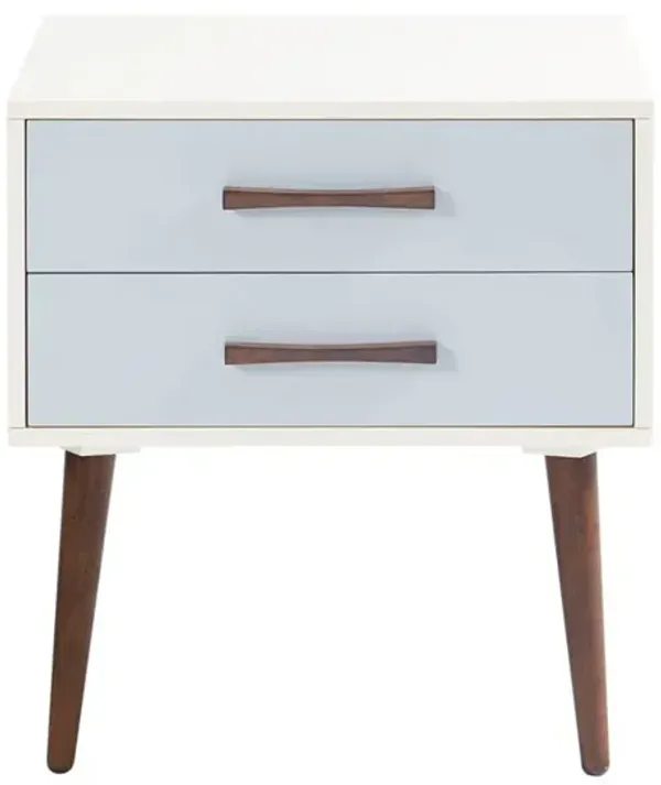 Gracie Mills Jarrett Mid-Century 2-Drawer Nightstand