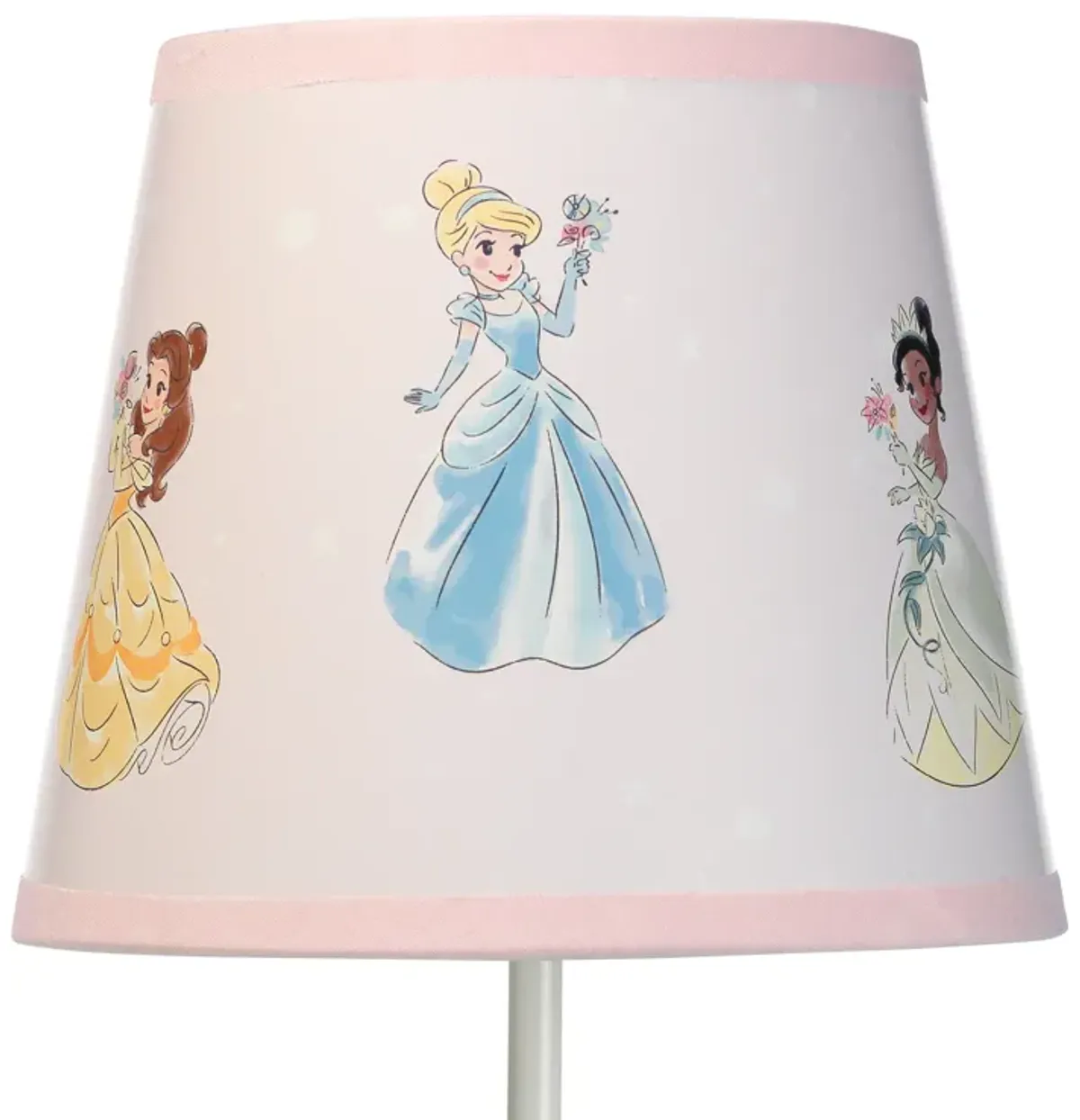 Lambs & Ivy Disney Princesses Pink Crown Nursery Lamp with Shade & Bulb