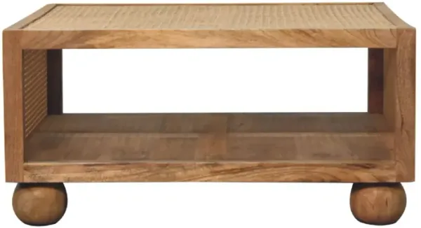 Larissa Large Solid Wood Rattan Coffee Table