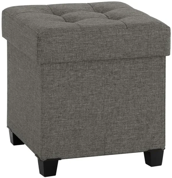 Hivvago Gray Small Cube Storage Ottoman Stool