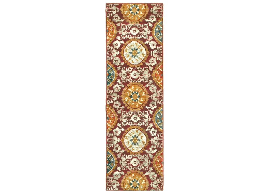 Sedona 2'3" x 7'6" Red Rug