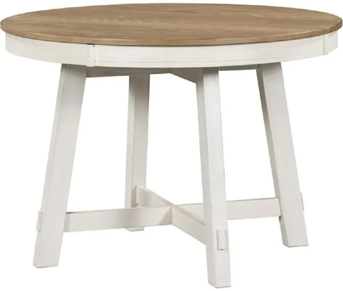 Wooden Round Extendable Dining Table, Farmhouse Kitchen Table