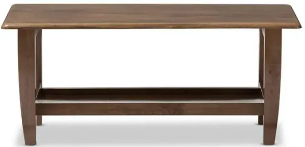 Baxton Studio Pierce Mid-Century Modern Walnut Finished Brown Wood Coffee Table