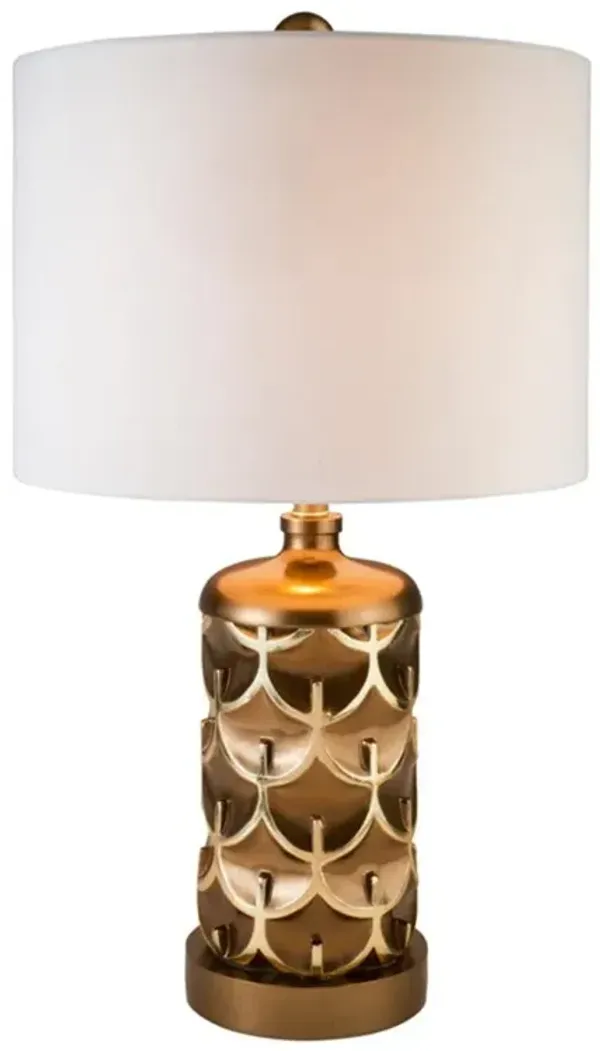 Hivvago Magestic Brown and Gold Geo Table Lamp