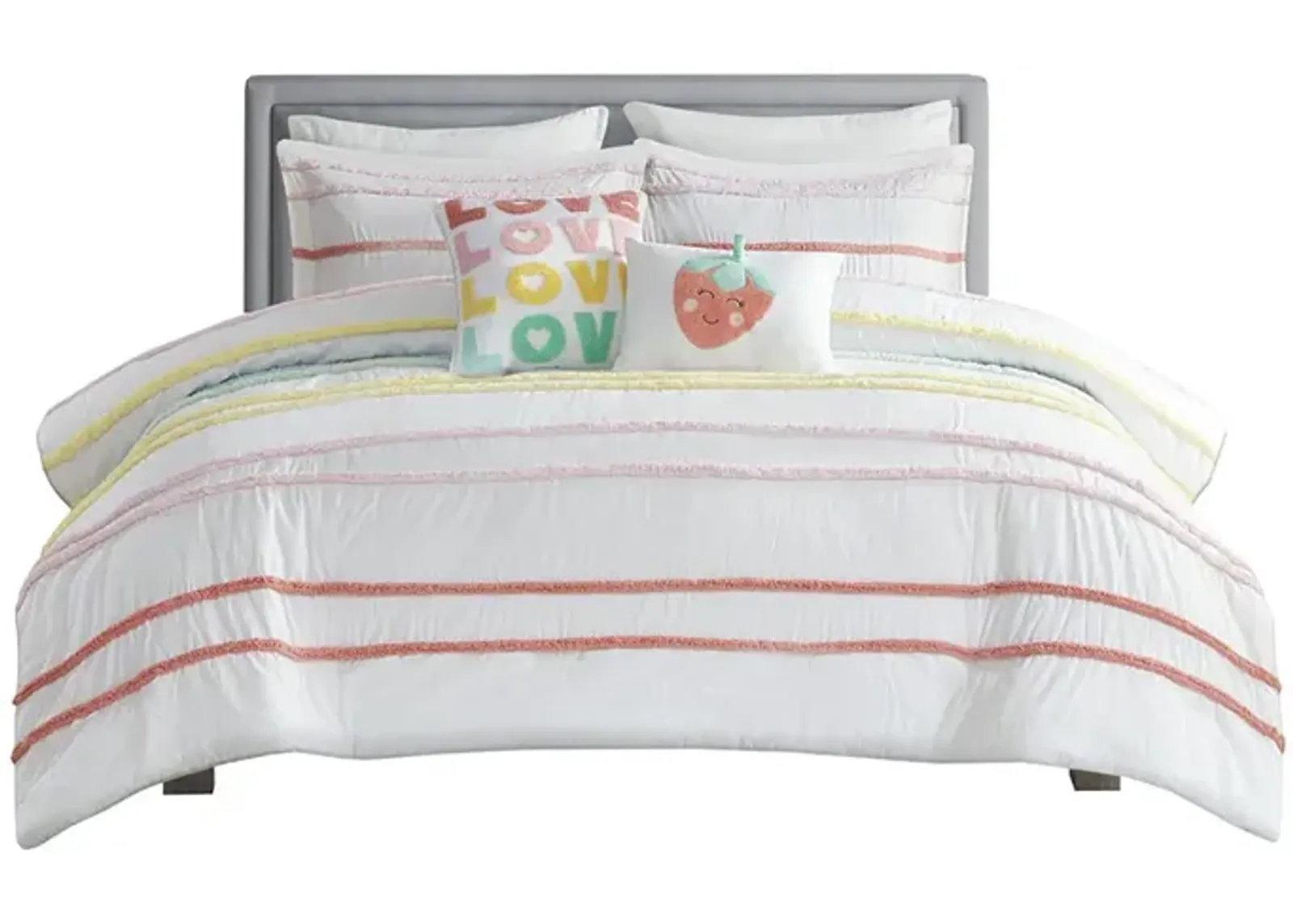 Gracie Mills Tanwen Chenille Trimmed Cotton Kids' Comforter Set