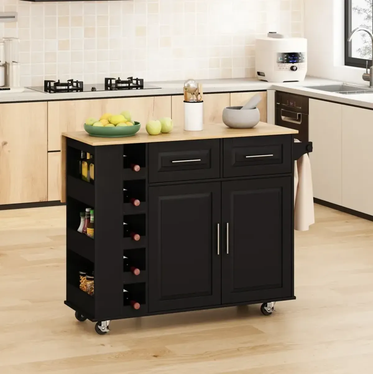 Multi-Functional Kitchen Cart with Storage