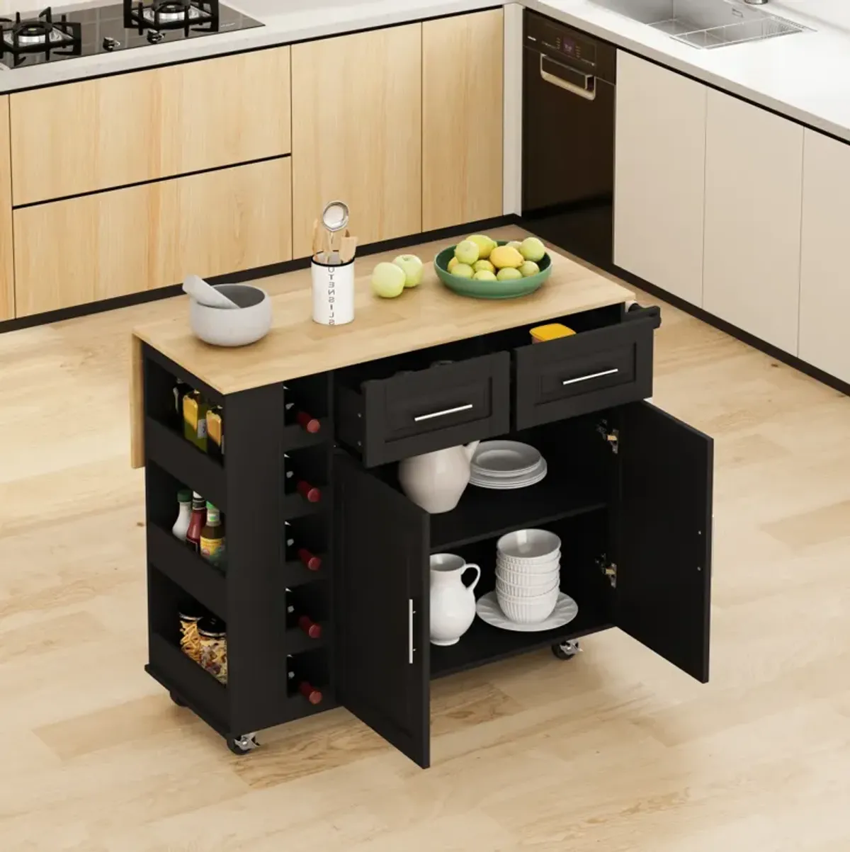 Multi-Functional Kitchen Cart with Storage