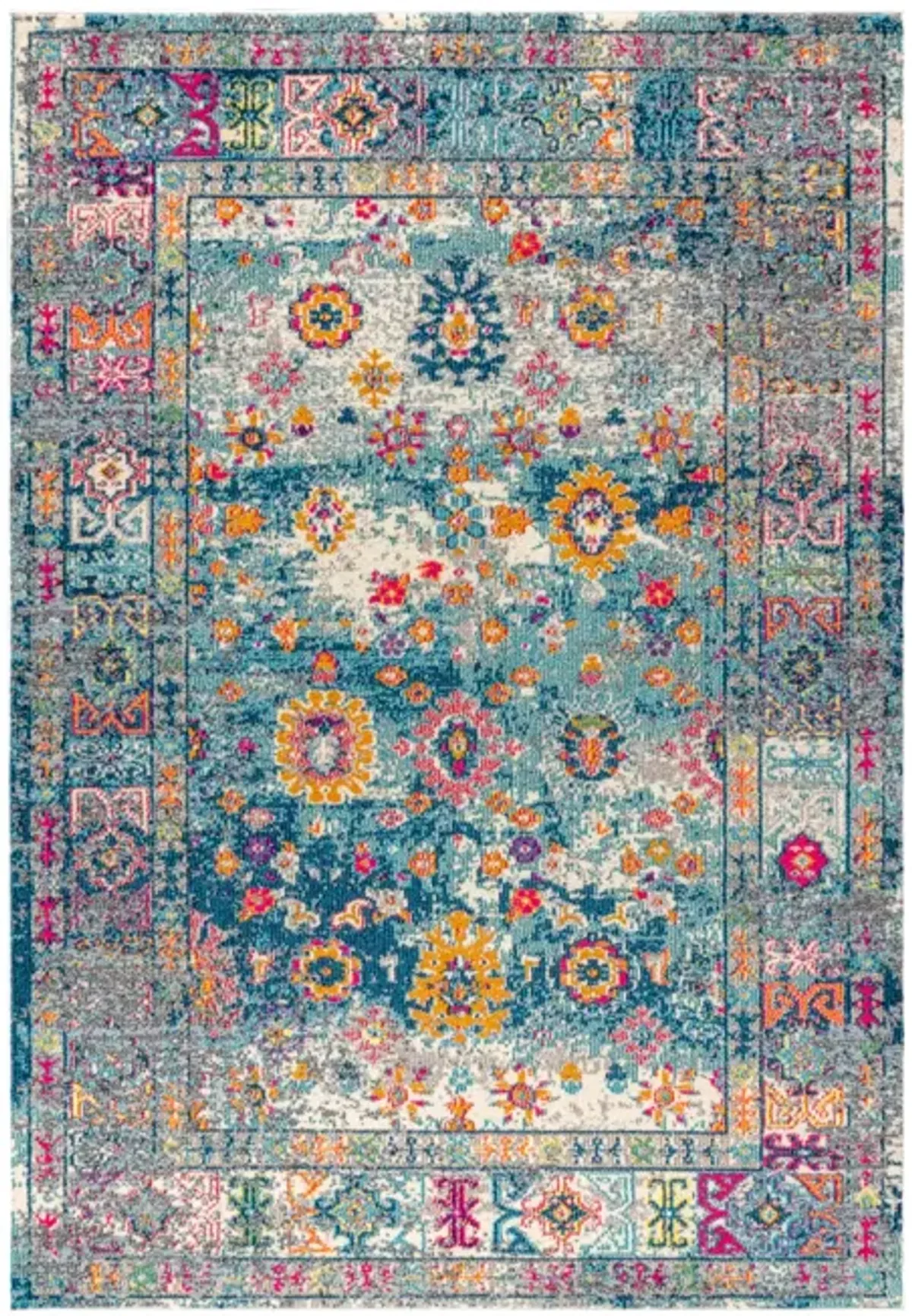 Vibrant Bohemian Flair Boho Vintage Medallion Area Rug