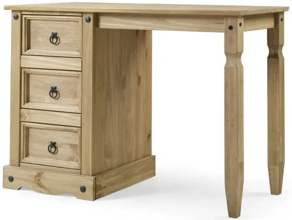 OS Home and Office Furniture Model COR518 Cottage Series Wood Vanity/Desk in Corona Brown