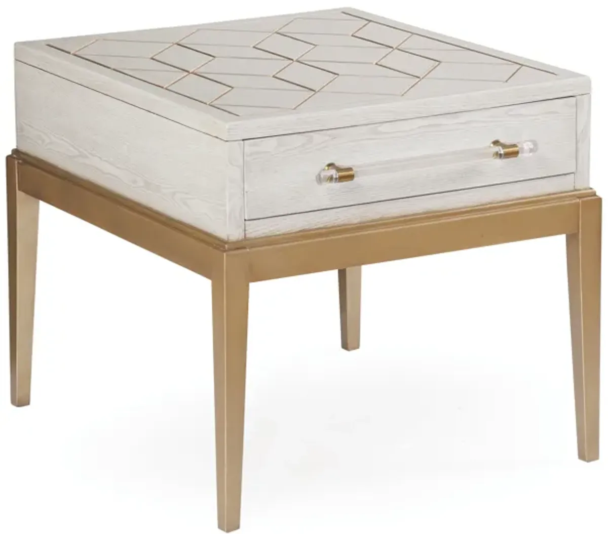 Perrine White End Table