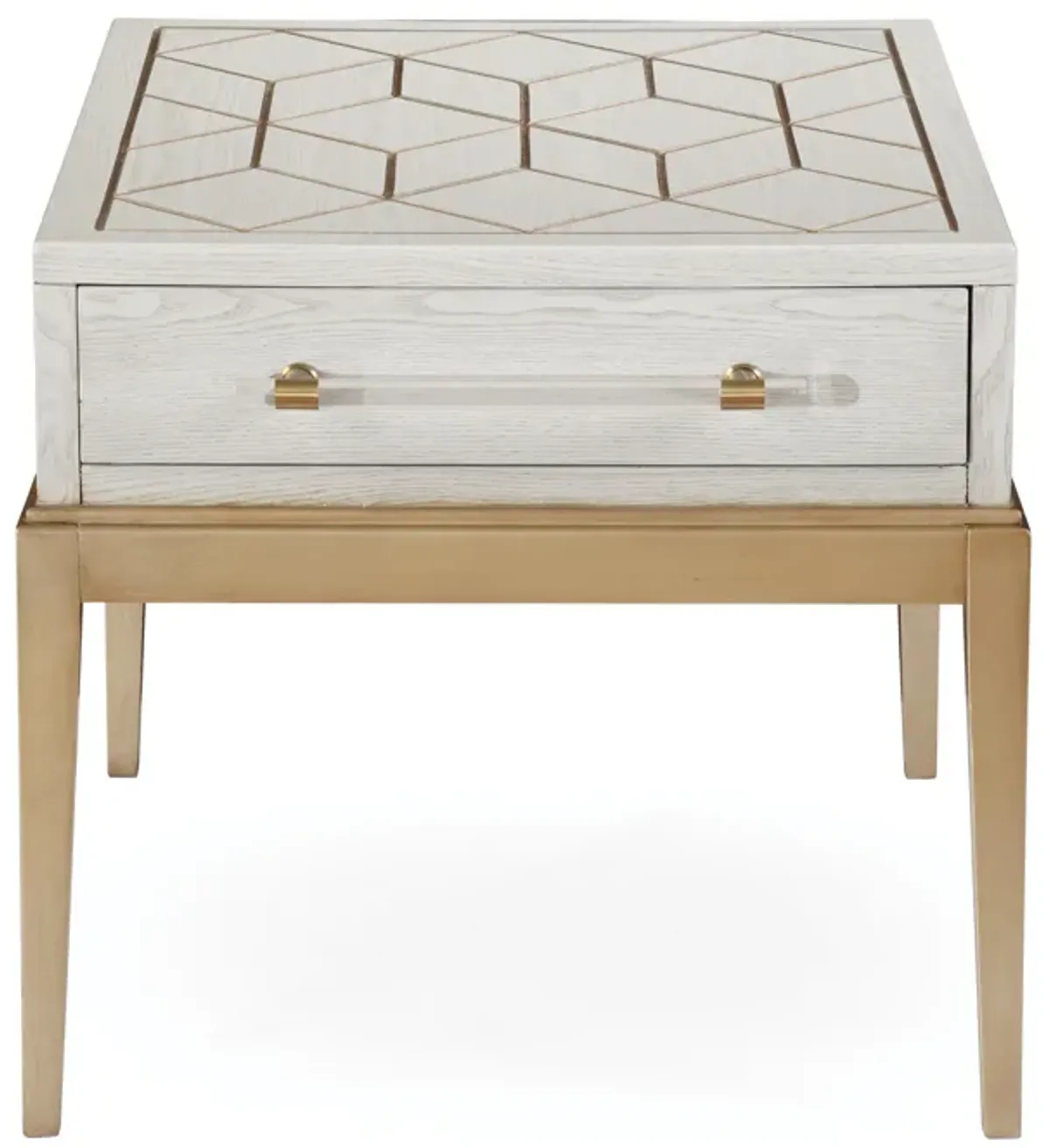 Perrine White End Table