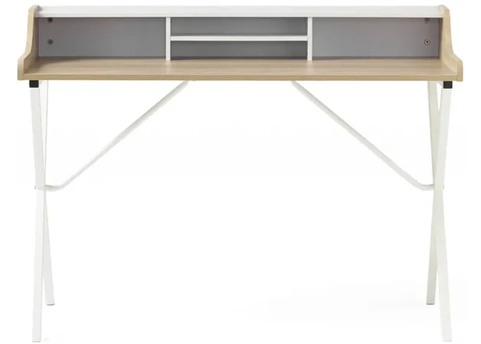 Modern Computer Desk with Storage and Durable Iron Legs