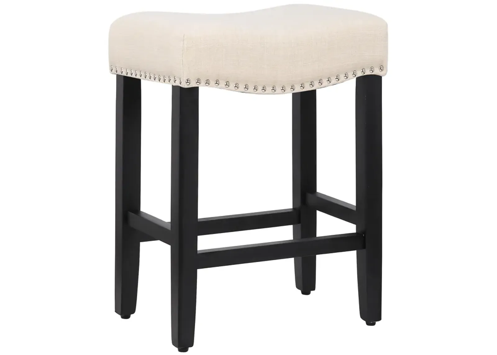 WestinTrends 24" Upholstered Saddle Seat Counter Stool