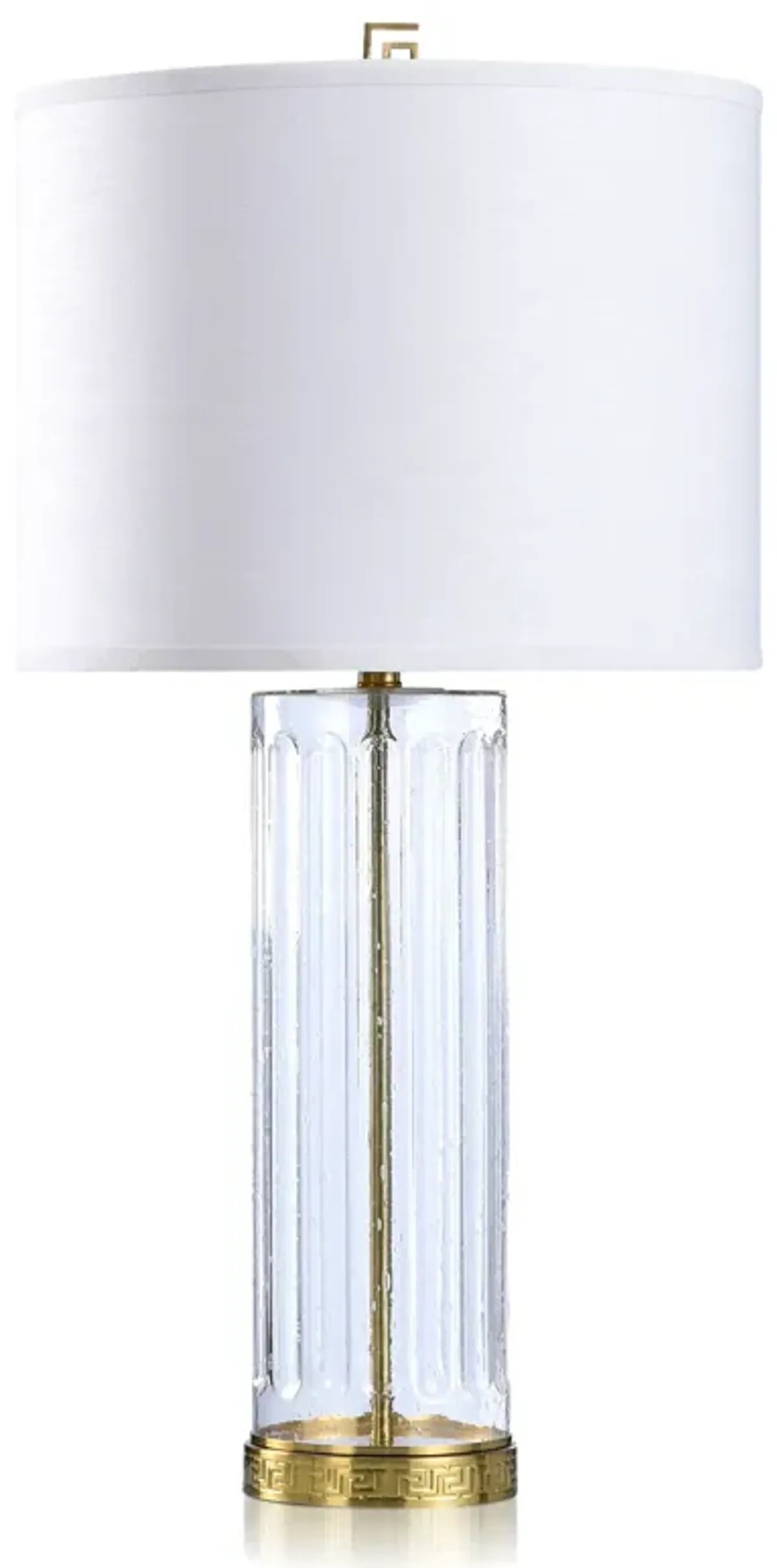 Polished Brass Clear Glass Lamp