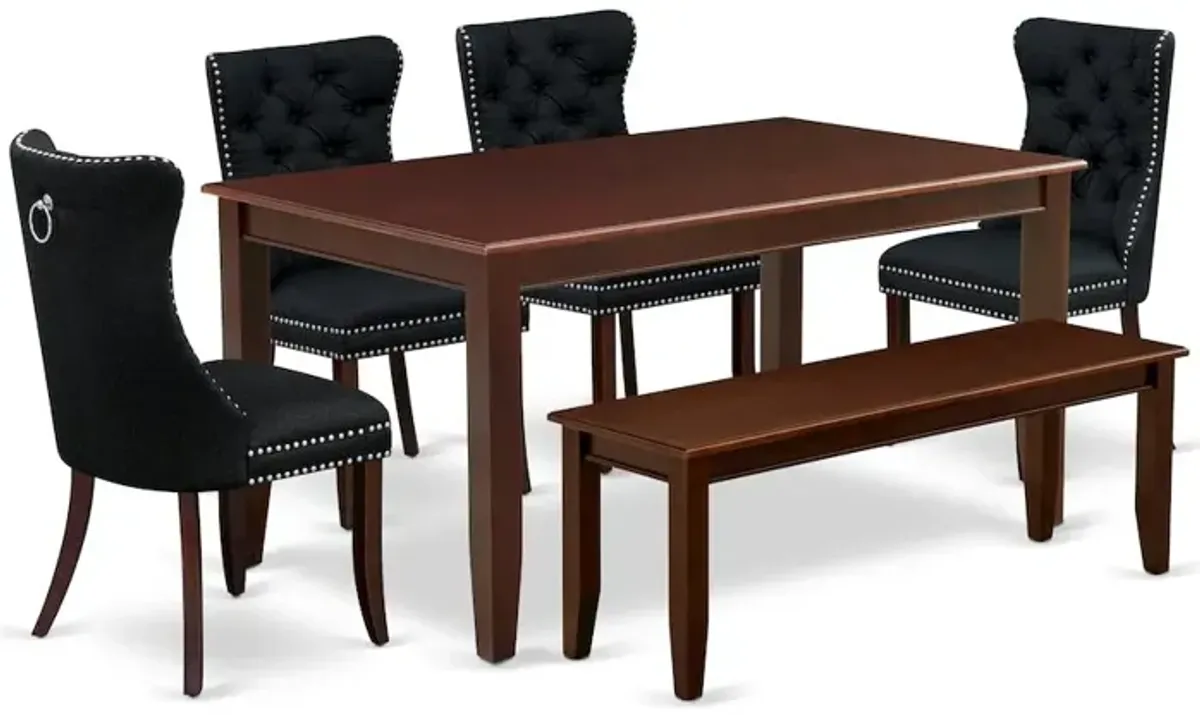 6 Piece Dining Room Table Set Consists of a Rectangle Kitchen Table