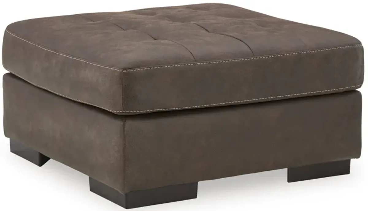 Maderla Oversized Accent Ottoman- Brown