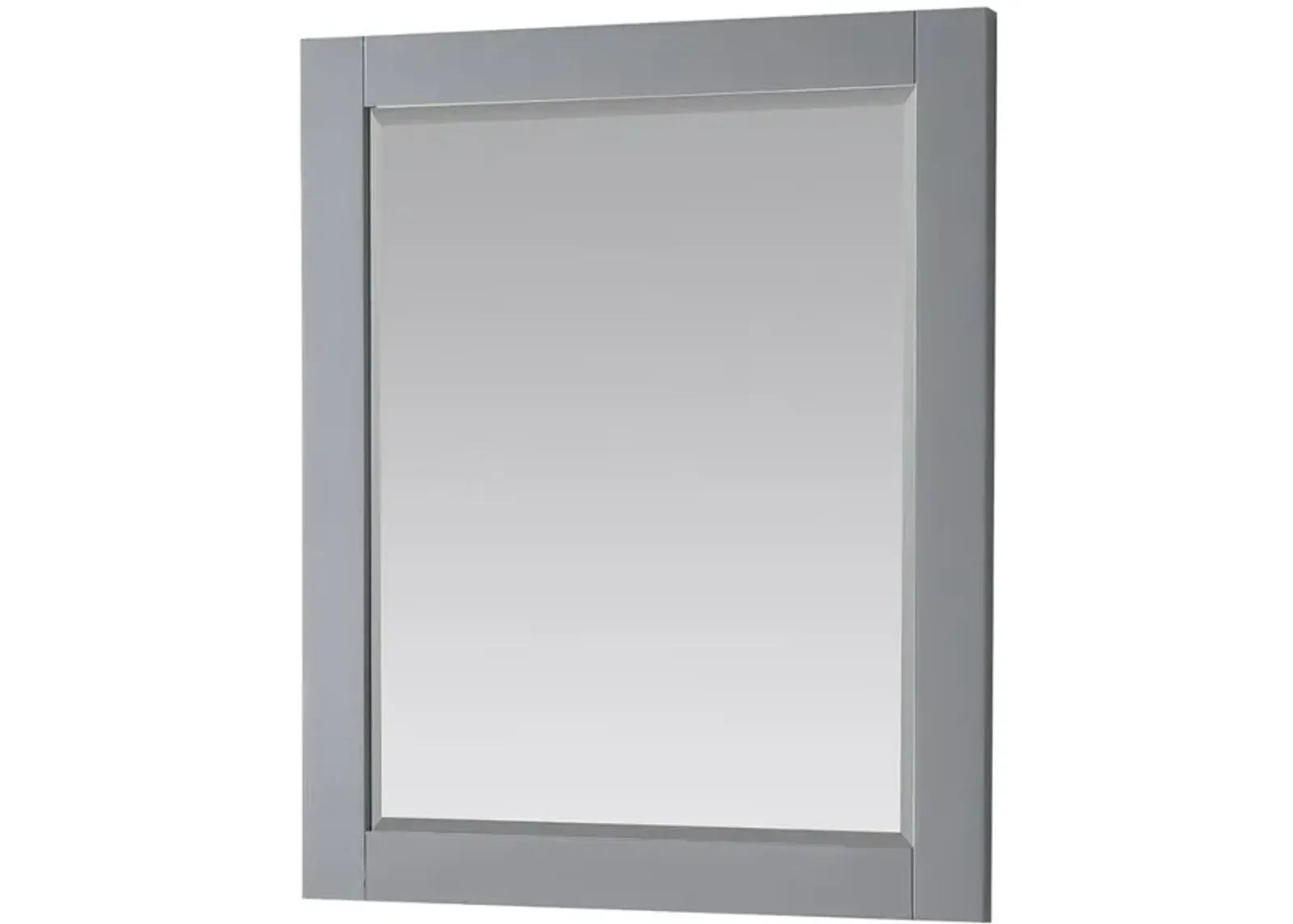 Altair 28 Rectangular Bathroom Wood Framed Wall Mirror in Classic Gray