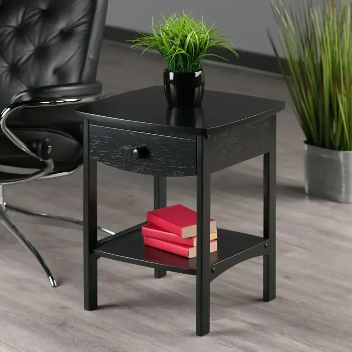 Claire Accent Table Black Finish