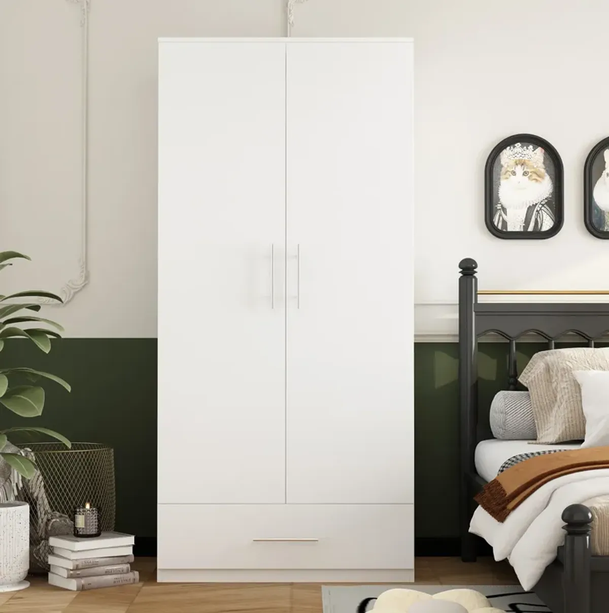 31.5"W x 66.9"H Wardrobe Armoire For Bedroom Saving Saving