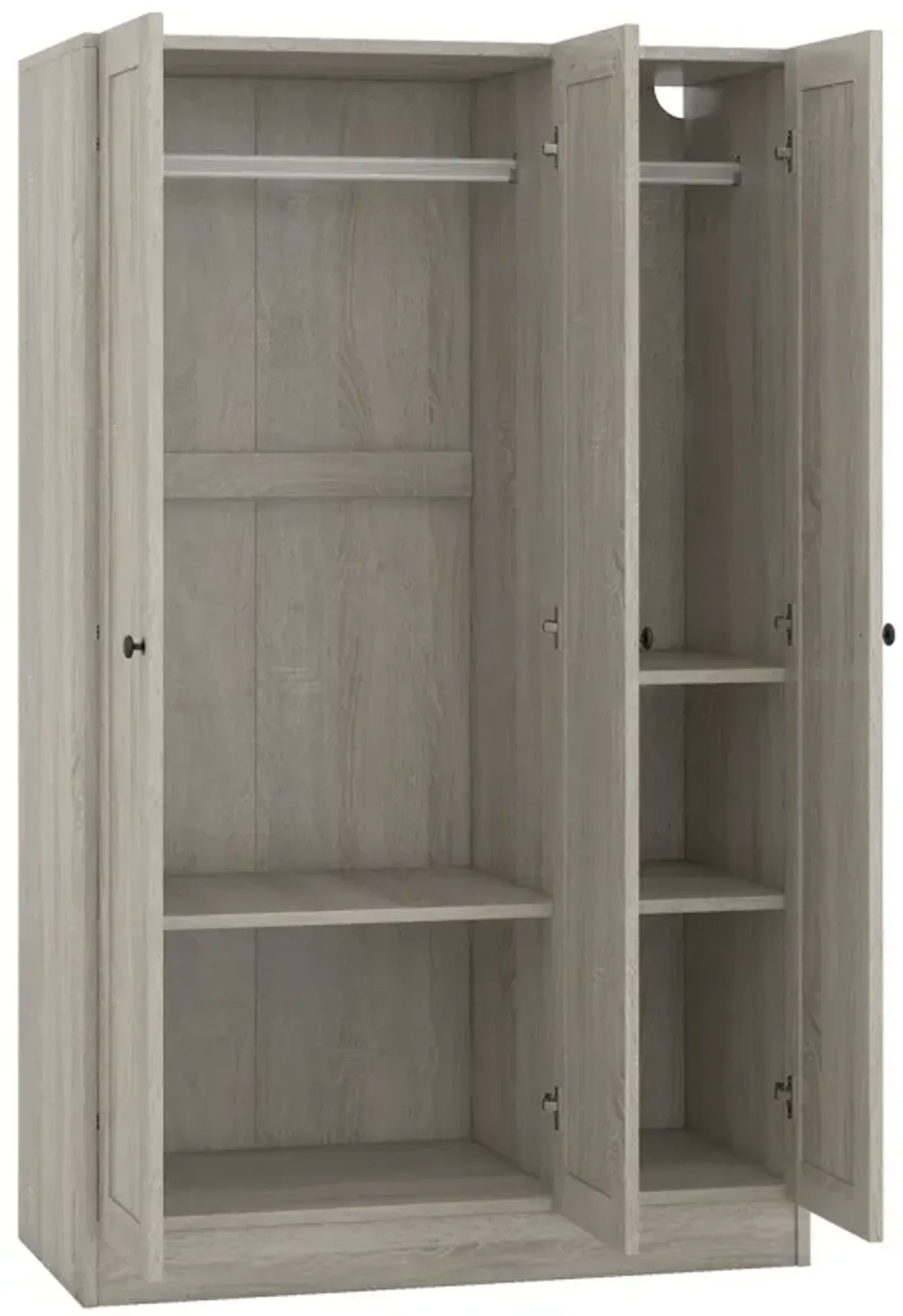 3-Door Shutter Wardrobe With Shelves