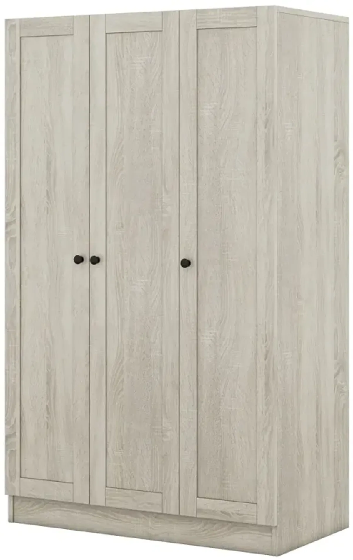 3-Door Shutter Wardrobe With Shelves