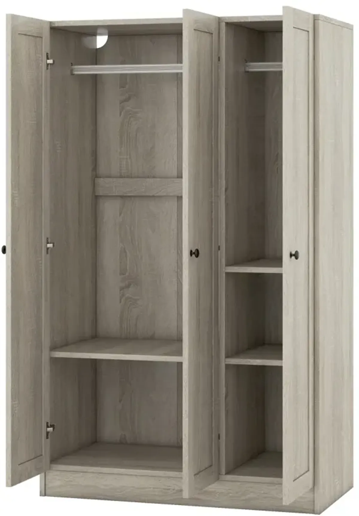 3-Door Shutter Wardrobe With Shelves