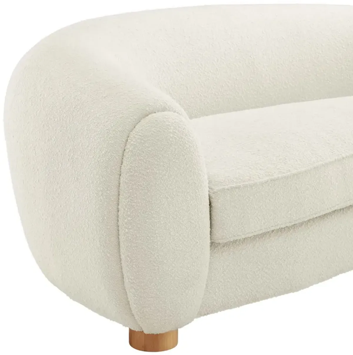 Abundant Boucle Upholstered Fabric Sofa