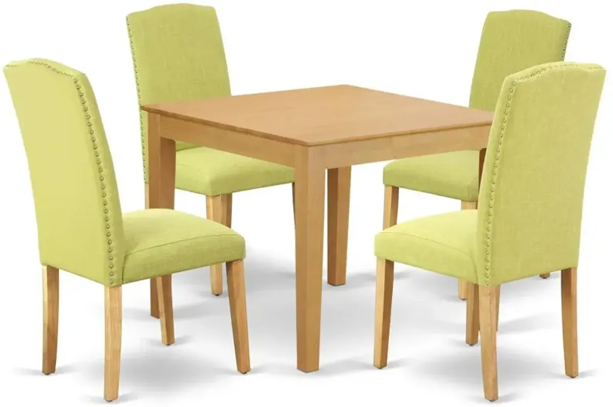 Dining Room Set Oak, OXEN5-OAK-07