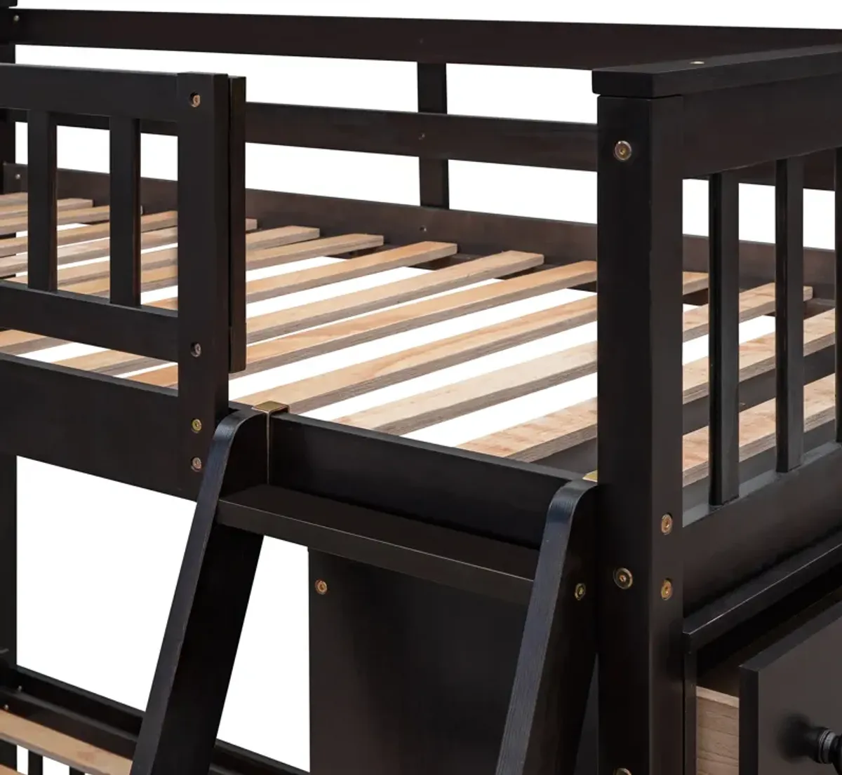 Merax Wooden Bunk Bed with 6 Drawers