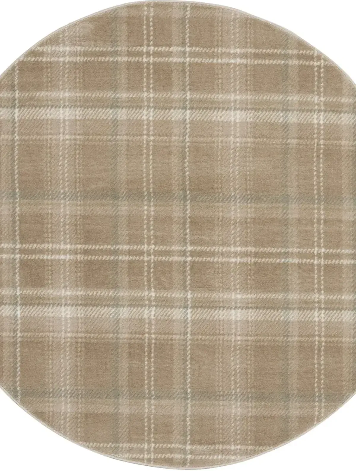 Grafix GRF03 Taupe 4' x Round Rug